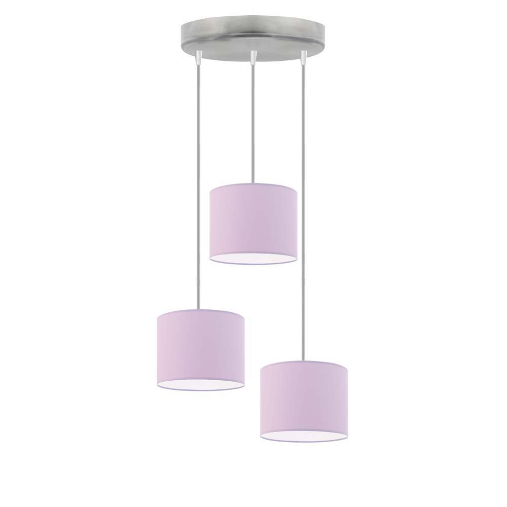 Lampa wisząca PUEBLO regulowana Srebrny/ Jasny Fioletowy