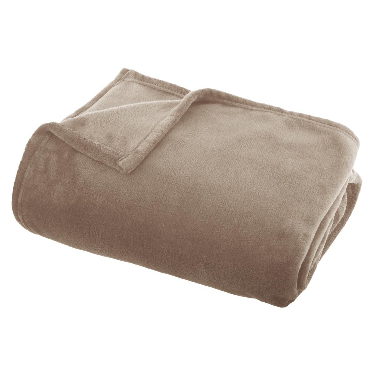 Flannel plaid Beige, 130x180 cm