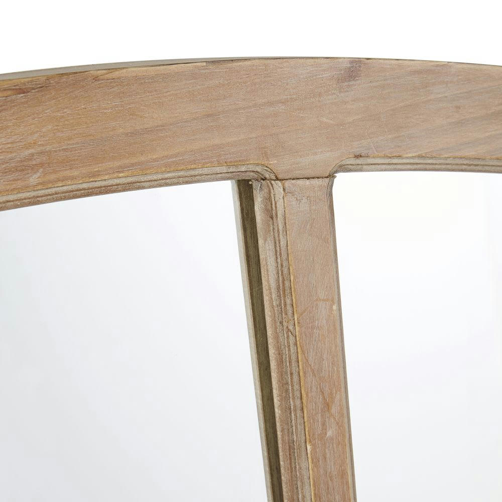 MALO - Miroir fenêtre rectangulaire arrondi marron 117x130