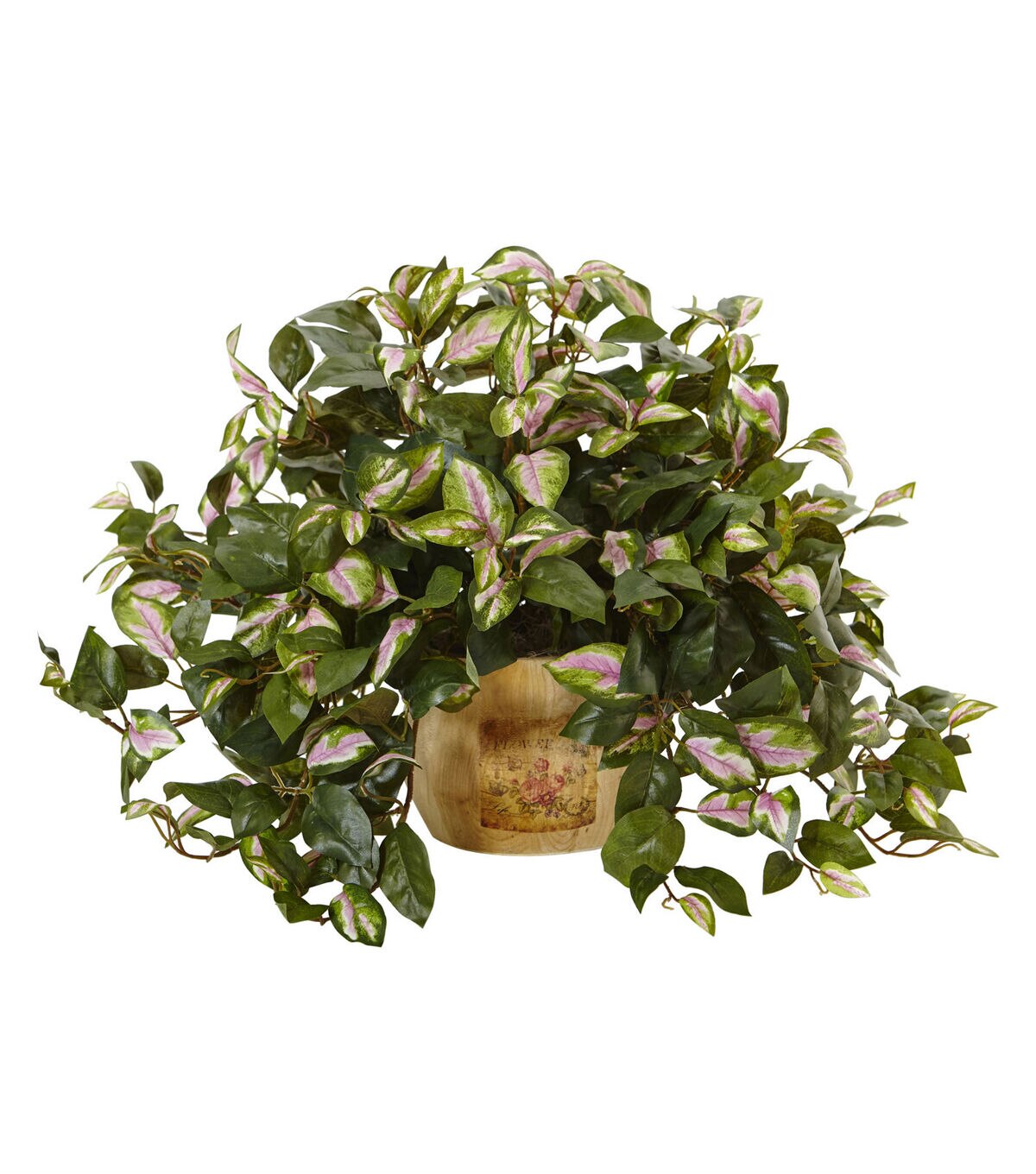 Nearly Natural 19 Hoya in Wooden Pot