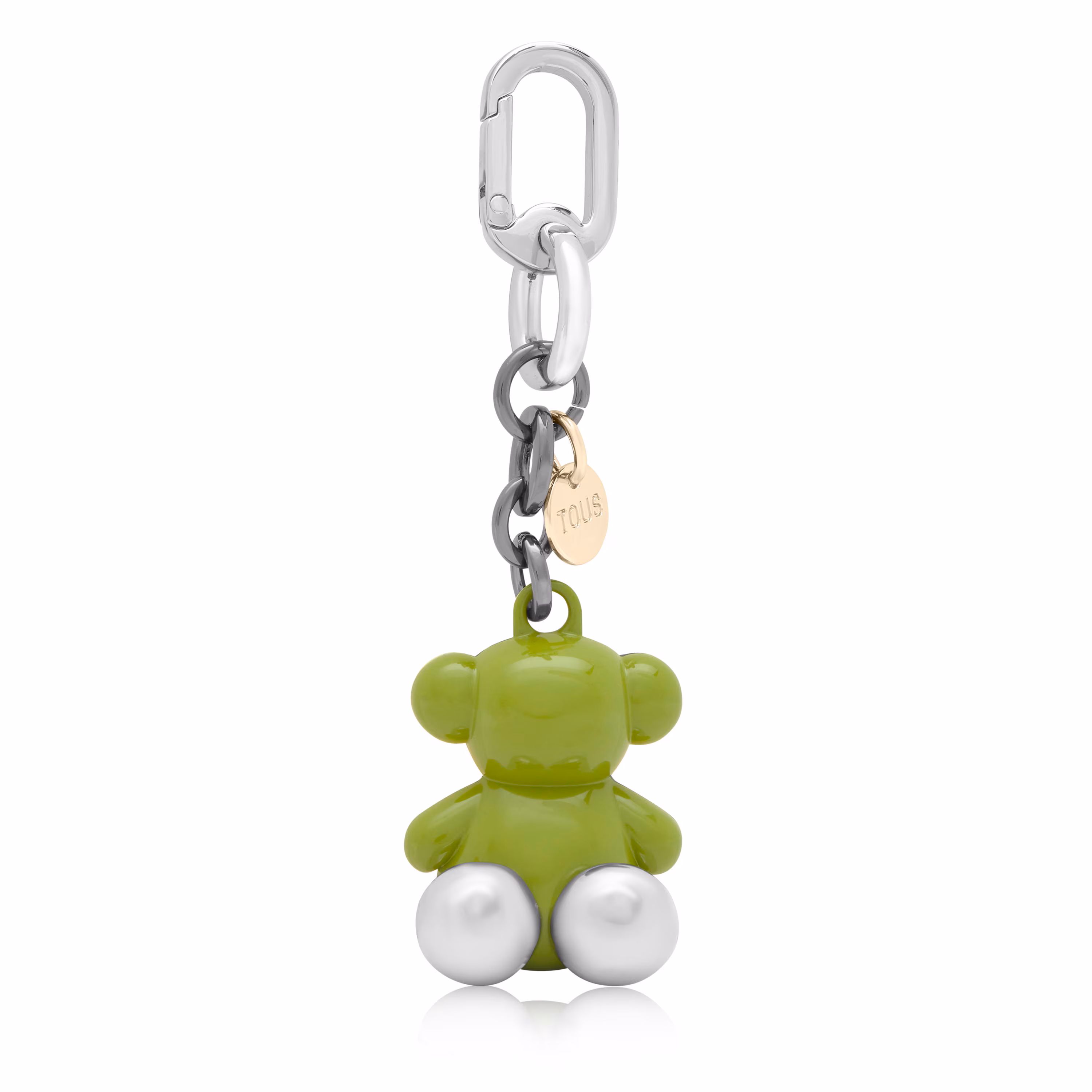 Llavero metal verde y amarillo Bold Bear