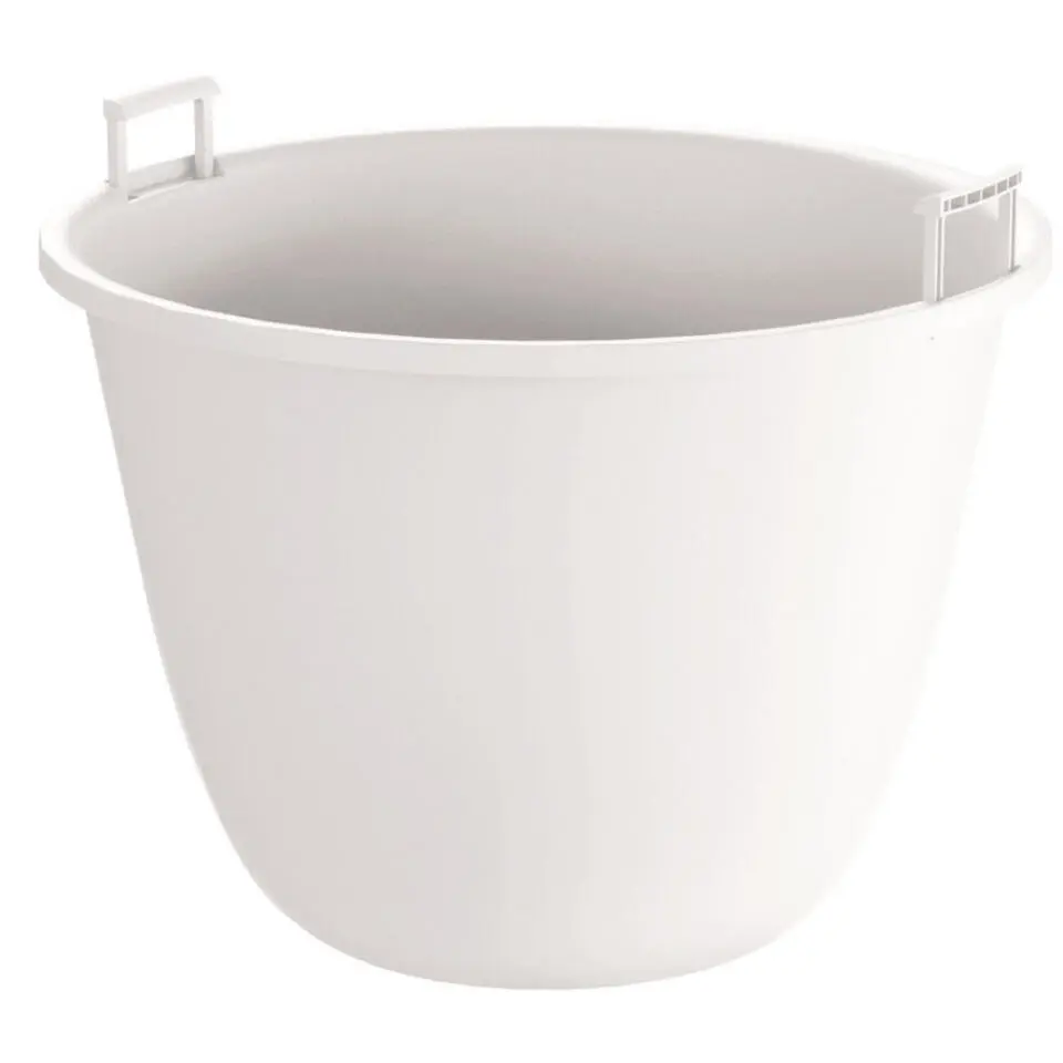 Prosperplast plantenpot/bloempot - kunststof - parel wit - D30 x H22 cm