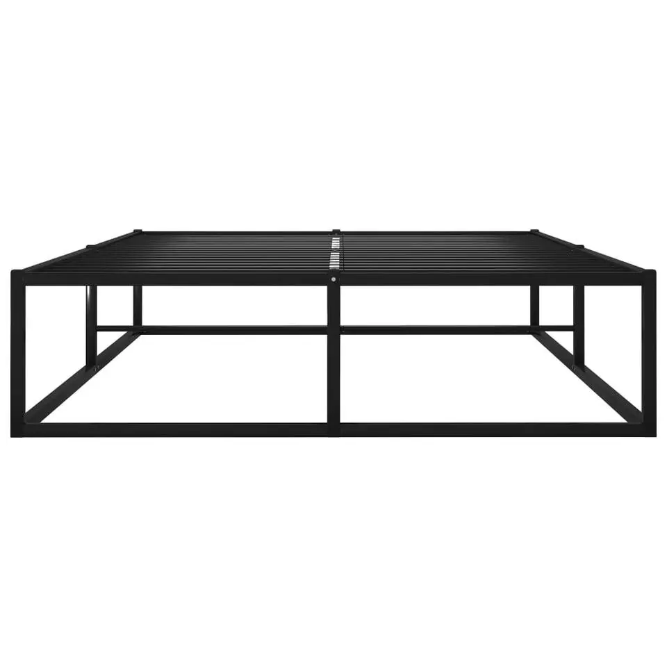vidaXL - Bed frame met latternbodem - Zwart - Metaal - 120x200 cm