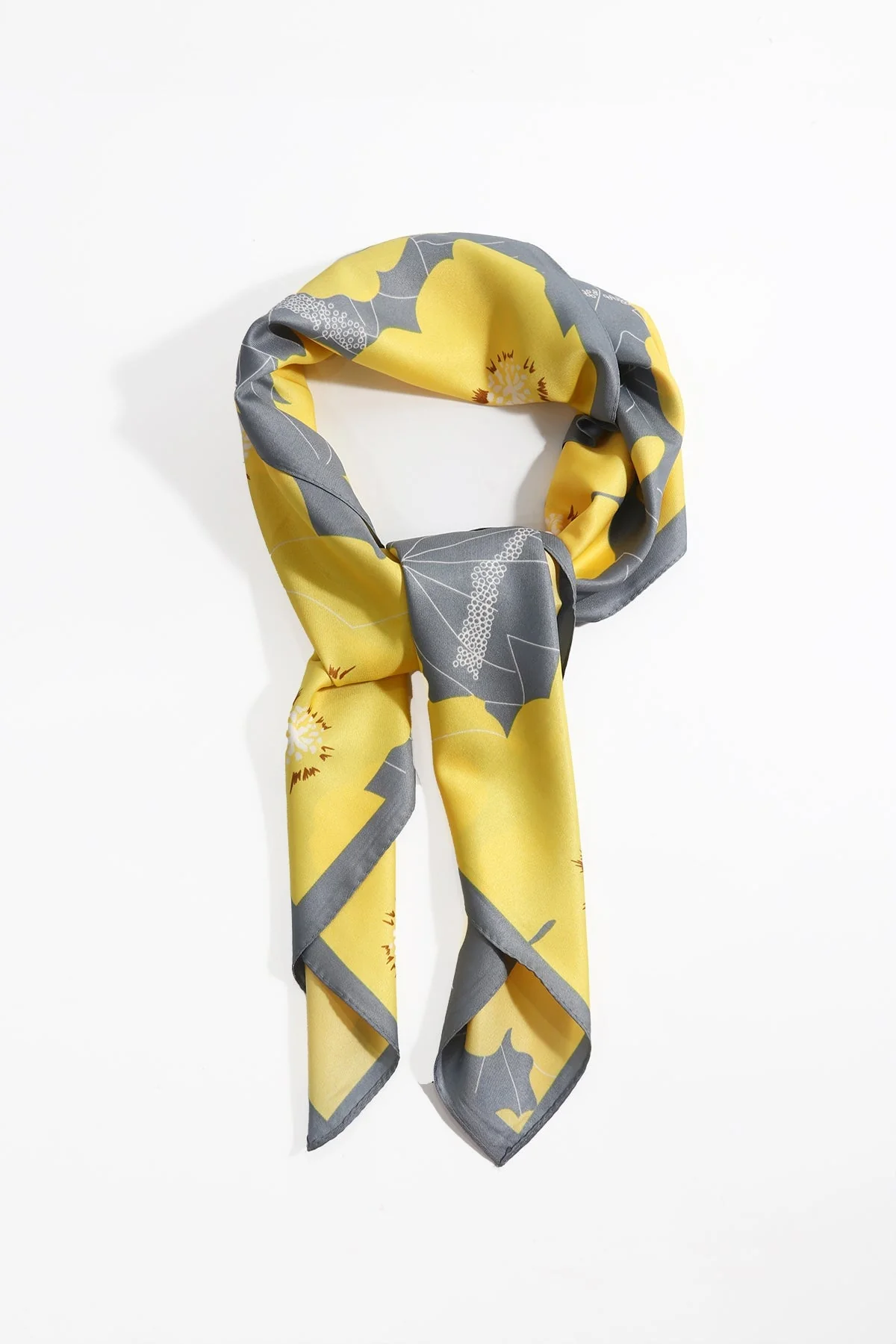 Large Yellow Flower Neckerchief Scarf