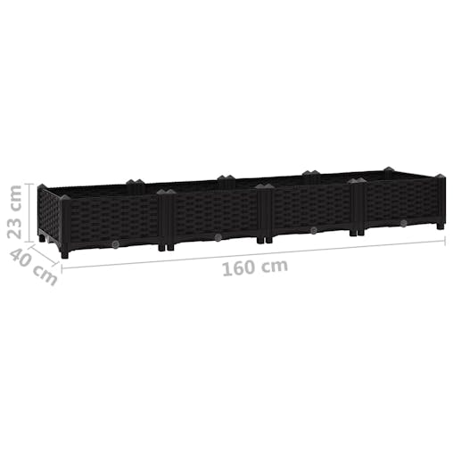 NNEVL Raised Bed 160x40x23 cm Polypropylene