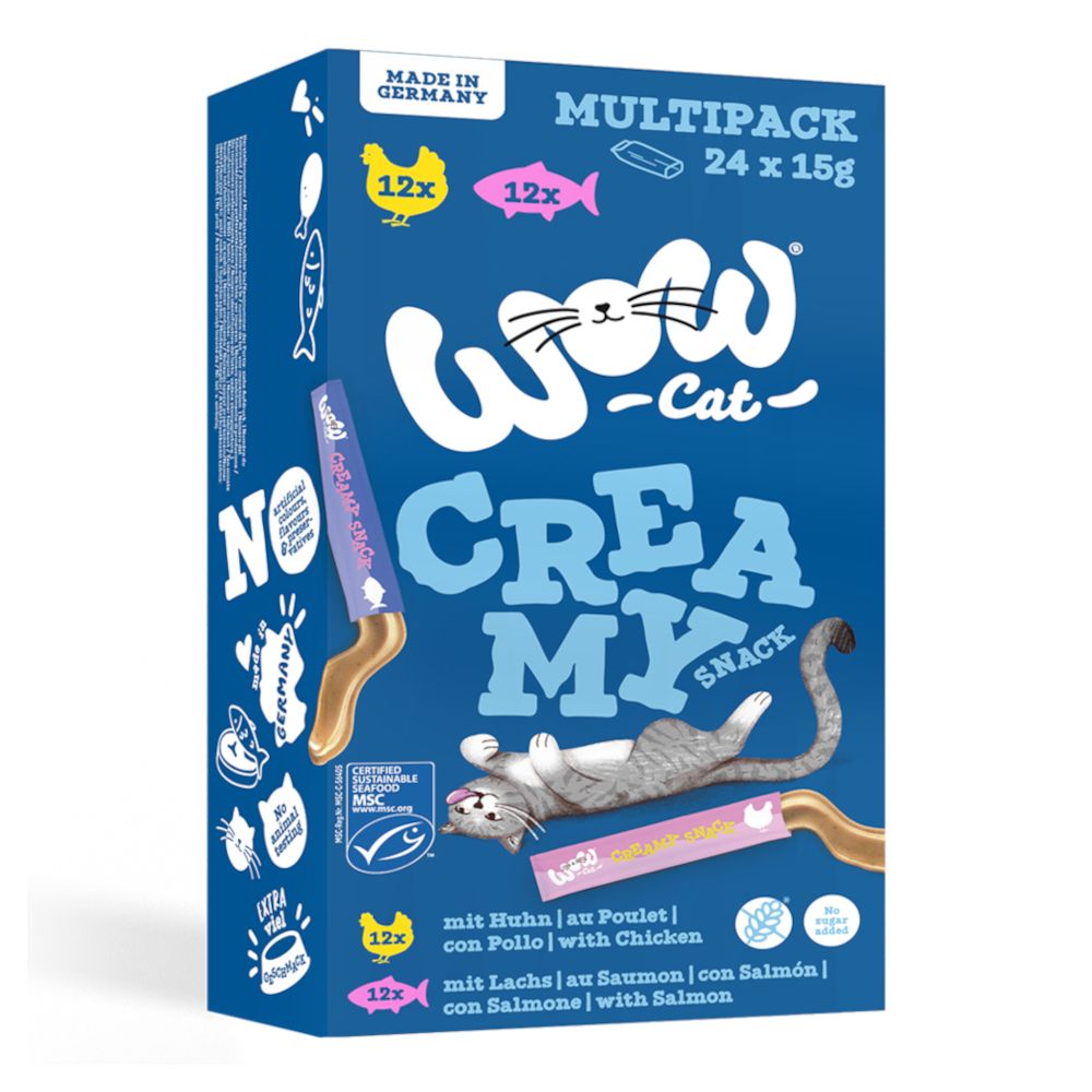 WOW Cat Creamy Snack 24 x 15g