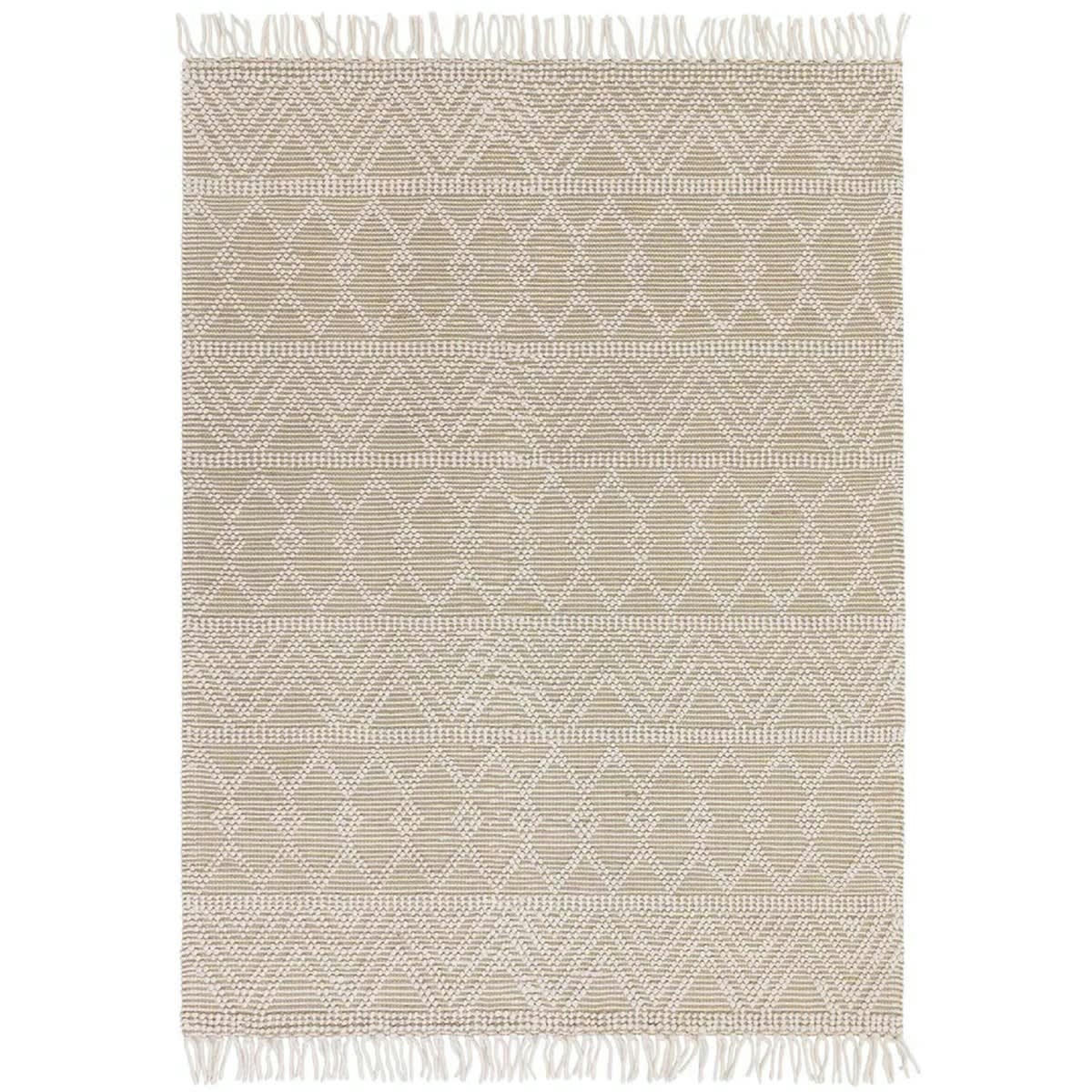 SAGRA - Tapis de salon en laine beige 200x290 cm