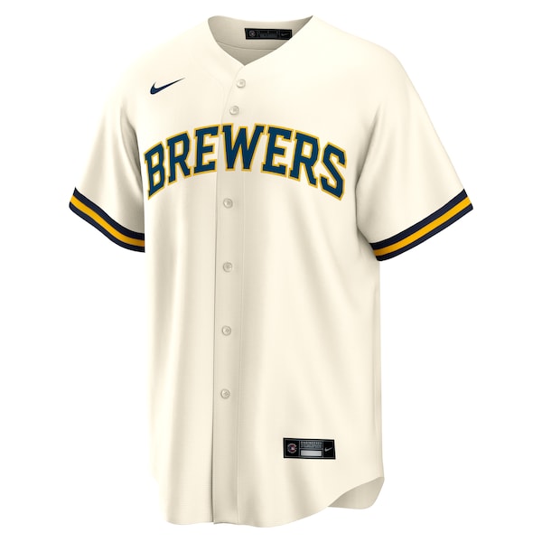Brice Turang Milwaukee Brewers Nike Home Replica Jersey - Cream