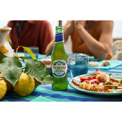 Peroni Nastro Azzurro 3.5%, Low Carb Beer, Light & Crisp, Mid-Strength Beer, 3.5% ABV, 330mL (Case of 24 Bottles)
