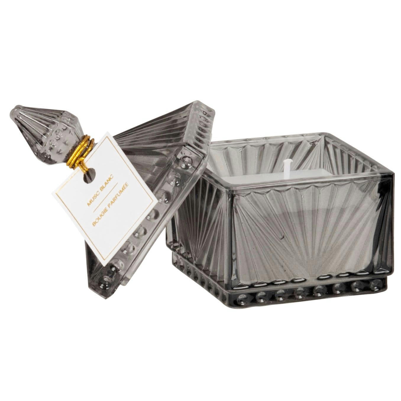 SOPHY - Bougie parfumée en verre gris anthracite