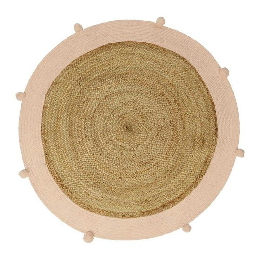 - Tapis jute Rose