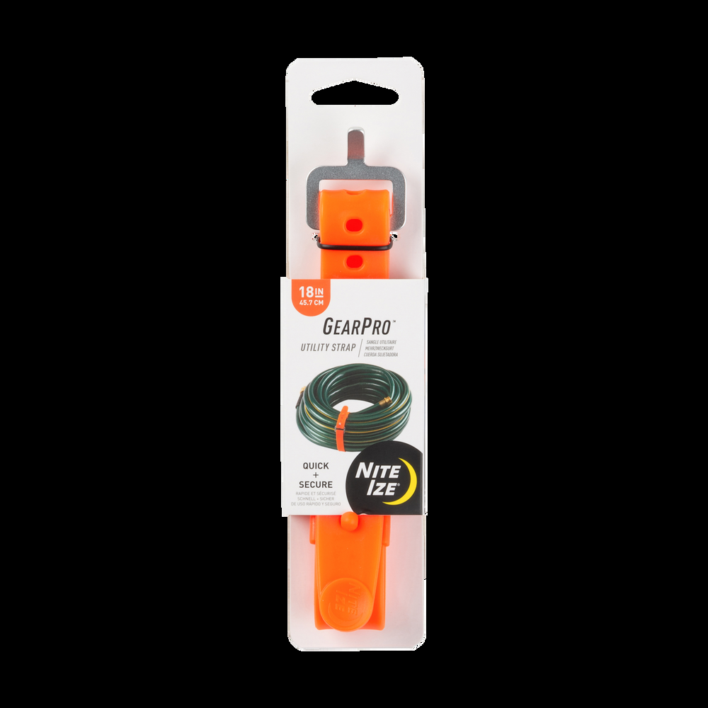 NiteIze GearPro Utility Strap, Orange, 18-in, UV-resistant strap, 70-lb Working Load