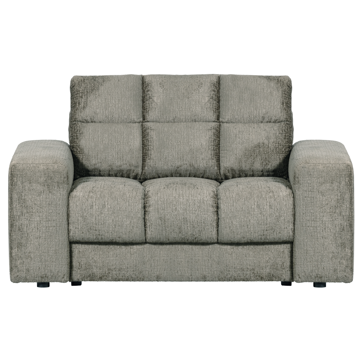 WOOOD loveseat Second Date - Structure Velvet - Frost - 78x136x101