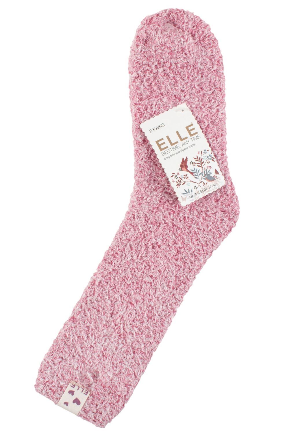 ELLE 2 Pair Cosy Bed & Slipper Socks