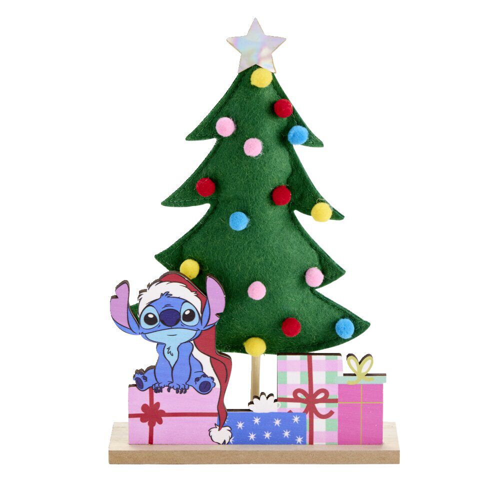 Sapin à poser Disney Stitch bois et feutrine H25,5cm