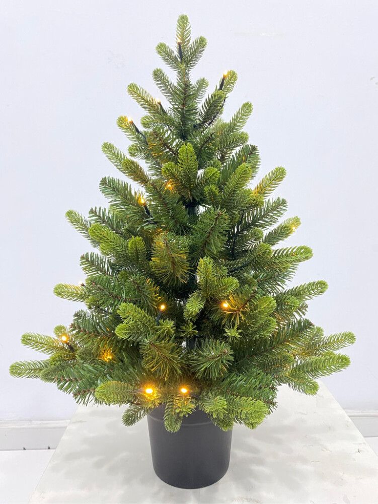 KUNSTGRAN I KRUKKE LED 70CM