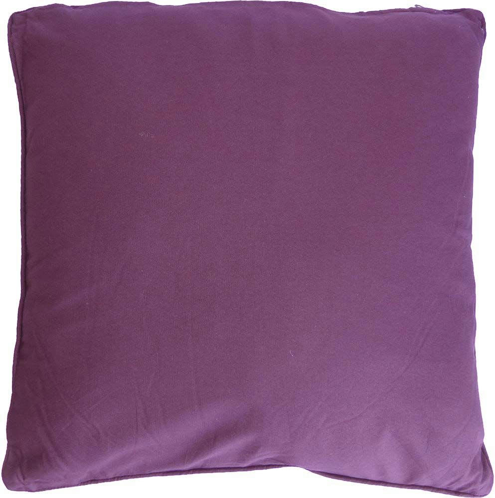 - Coussin carré pour dossier de canapé 60 cm aubergine