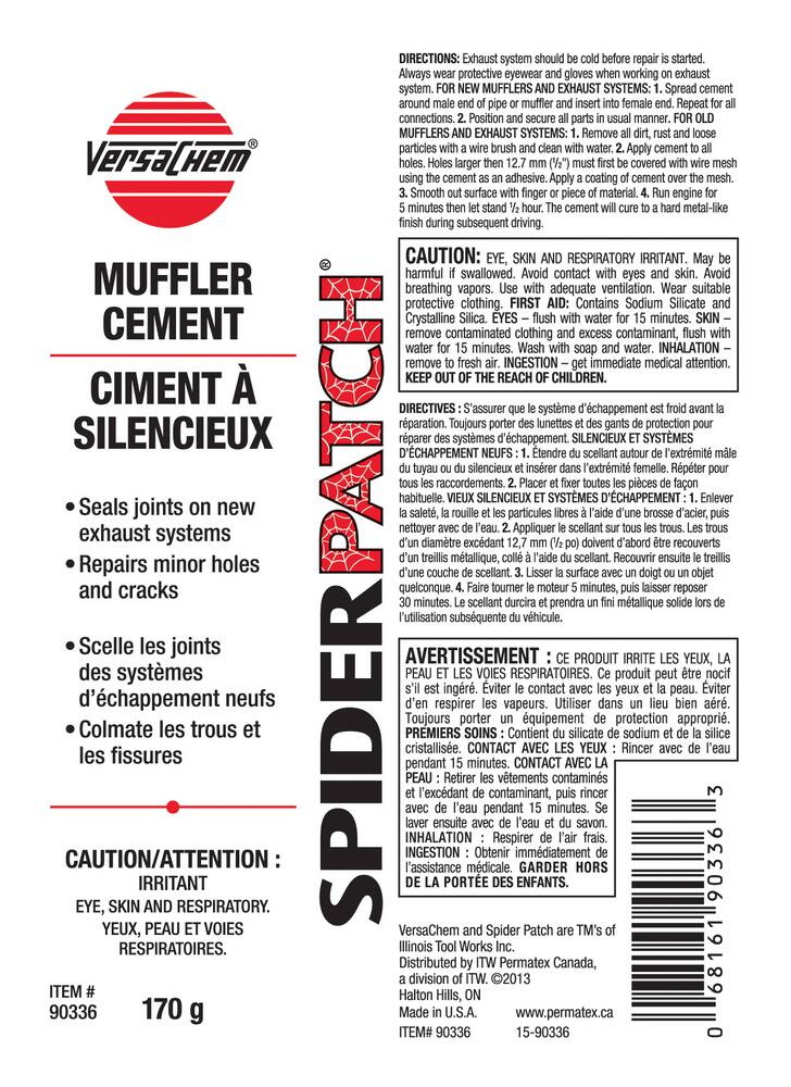 VersaChem® 90336 Muffler Cement/Exhaust Putty, 170-g