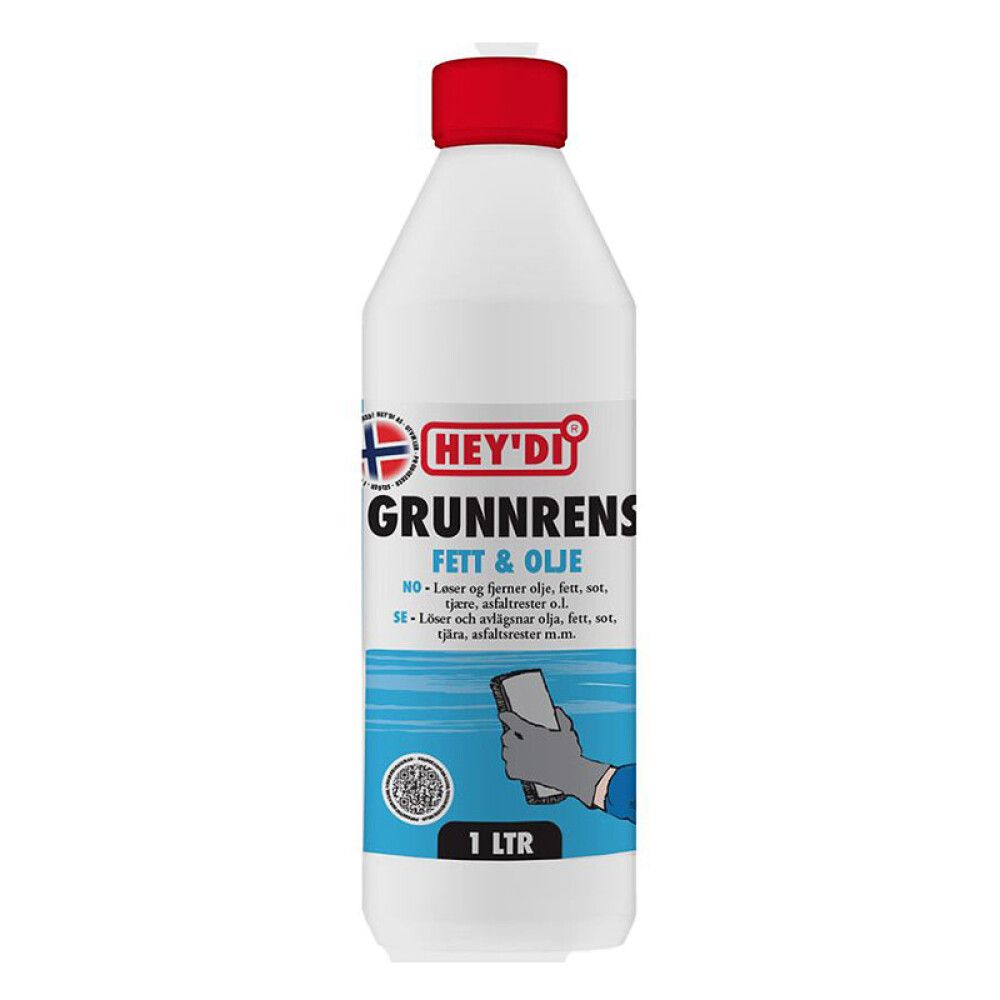 GRUNNRENS HEY'DI 1 L FLASKE