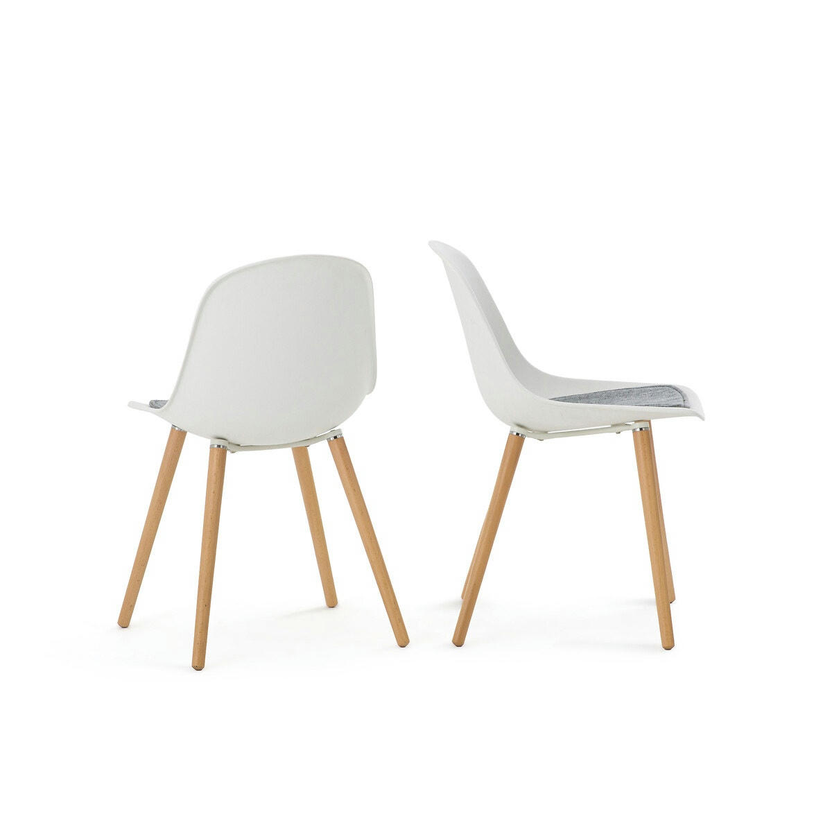 Lot de 2 chaises, assise coque Wapong