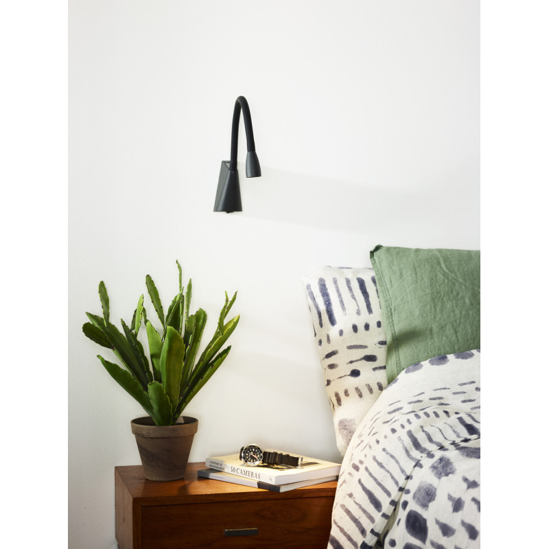 Lampe de chevet murale LED Galen noire 3 W LUCIDE