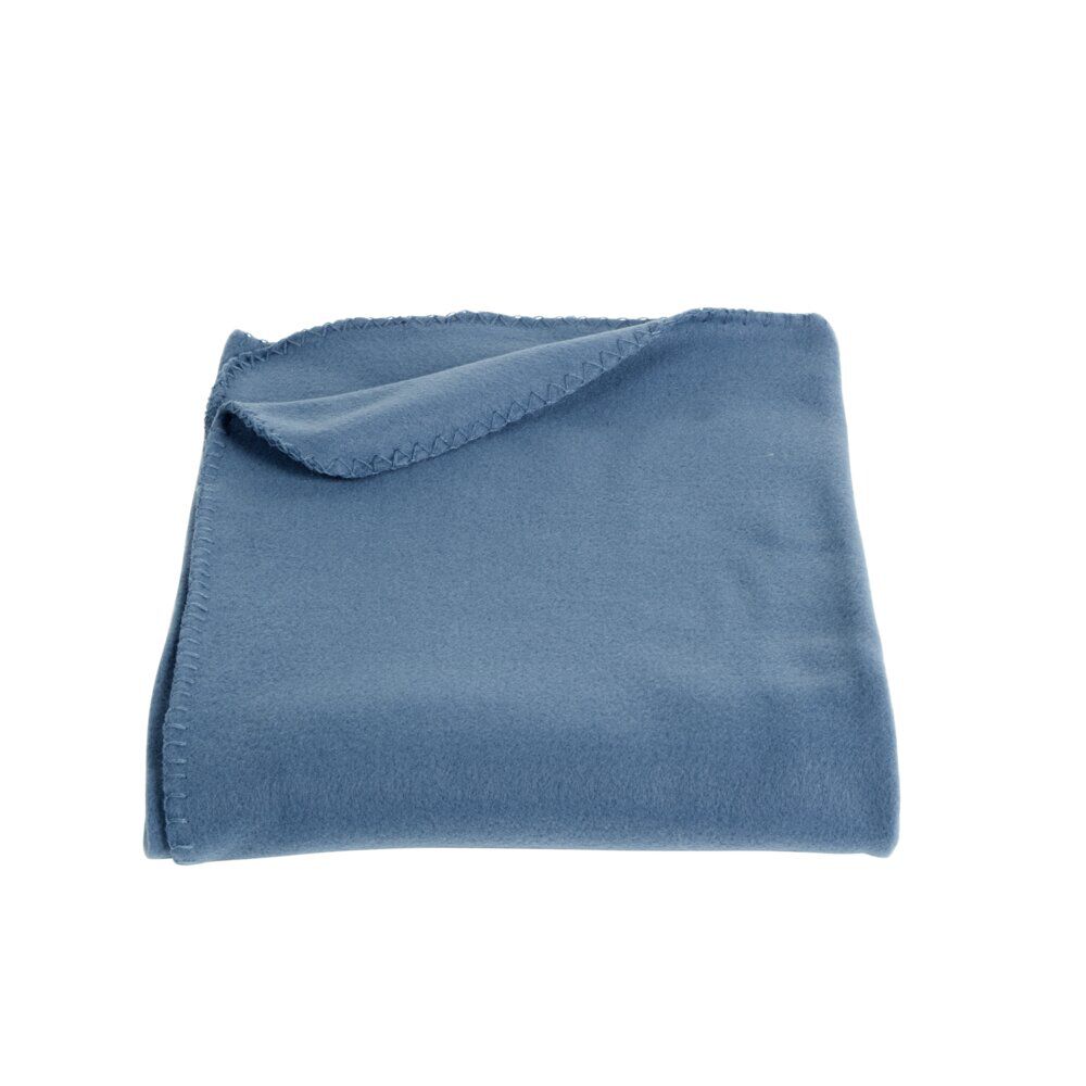 Plaid polaire uni 130x160cm bleu