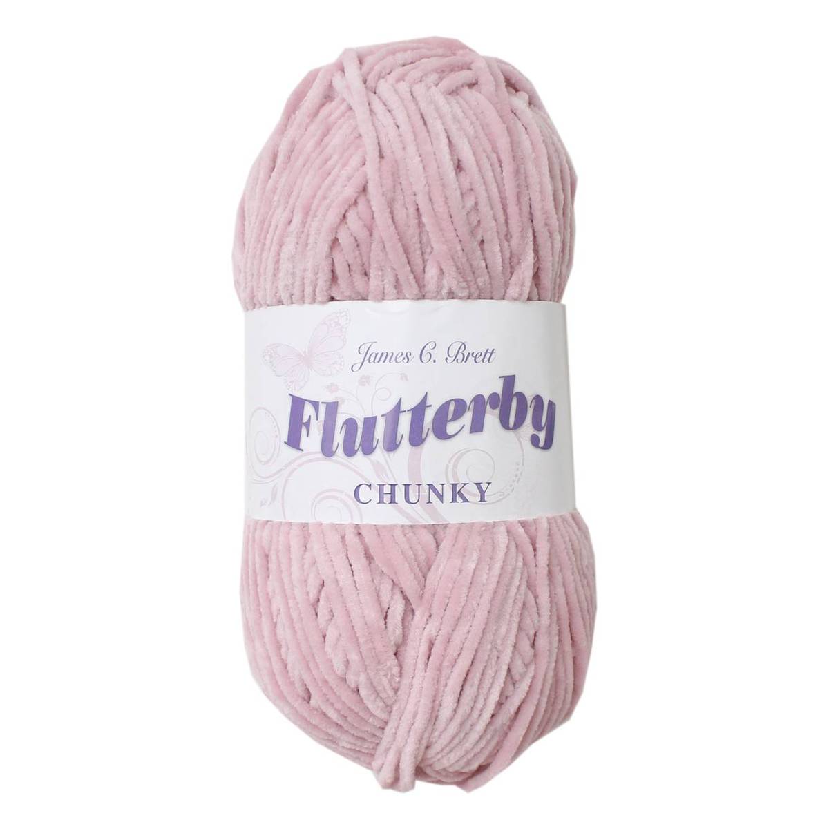 James C Brett Rose Flutterby Chunky Yarn 100g