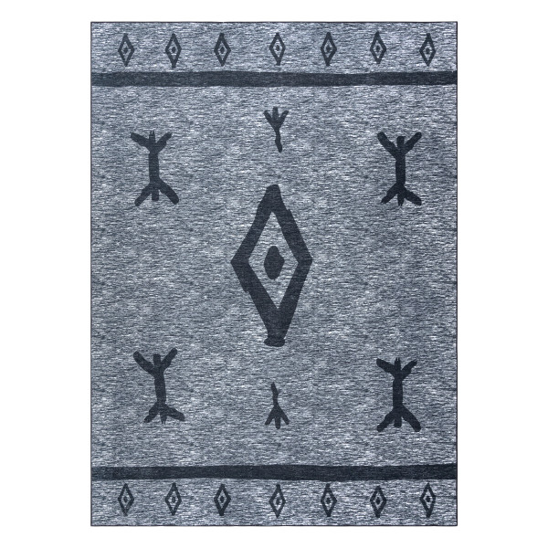 Dywan ANTIKA 119 tek, nowoczesny aztecki, do prania - szary 80x150 cm