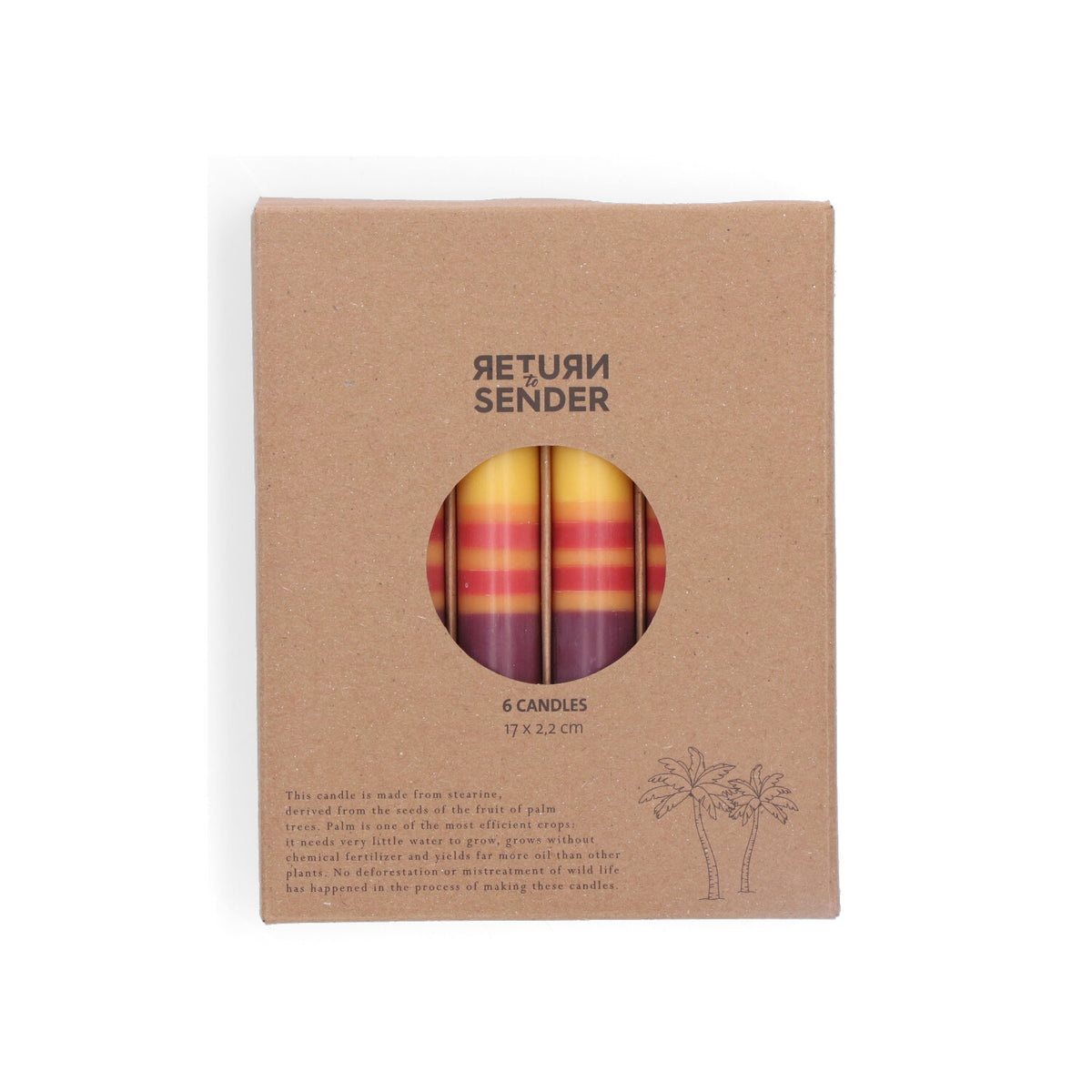 Return to Sender Dinerkaarsen 17 cm Spice - Set van 6