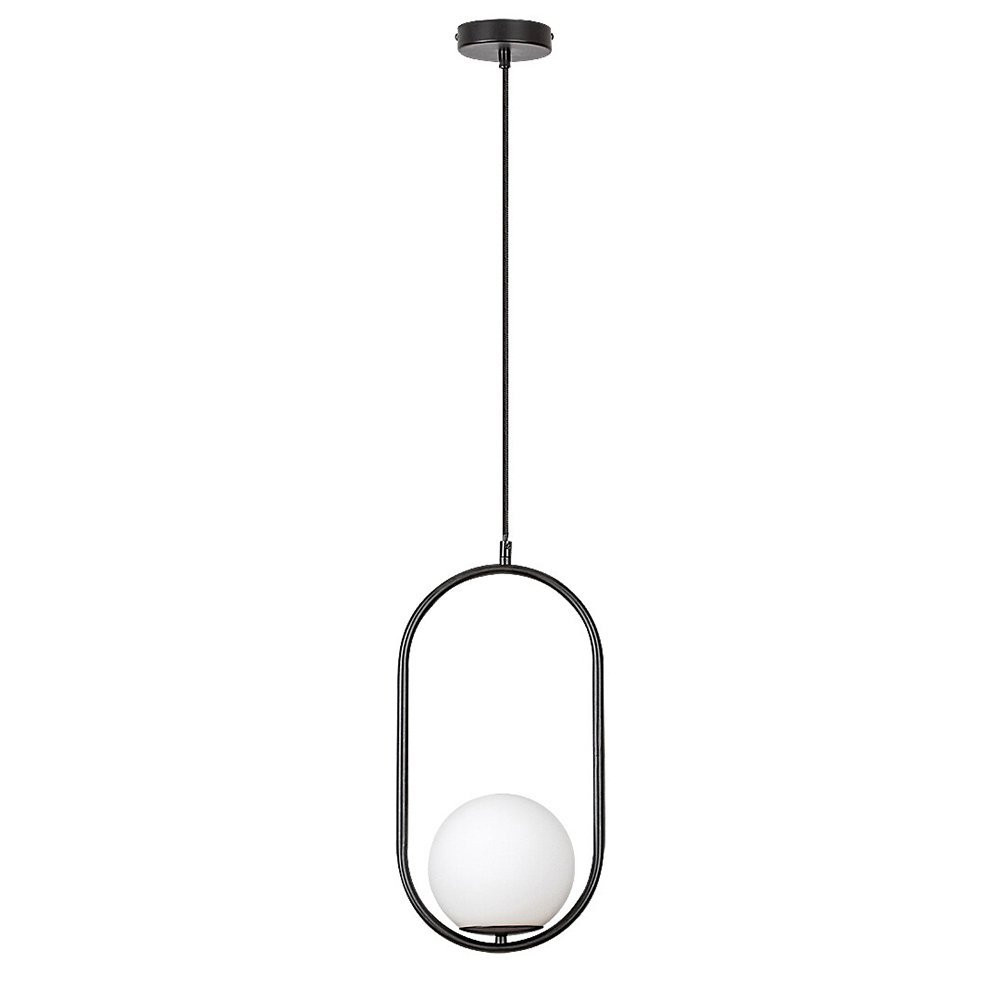 Lampa wisząca czarno-biała Ghita 1xE27x20W wym: 120x21x15 cm Rabalux