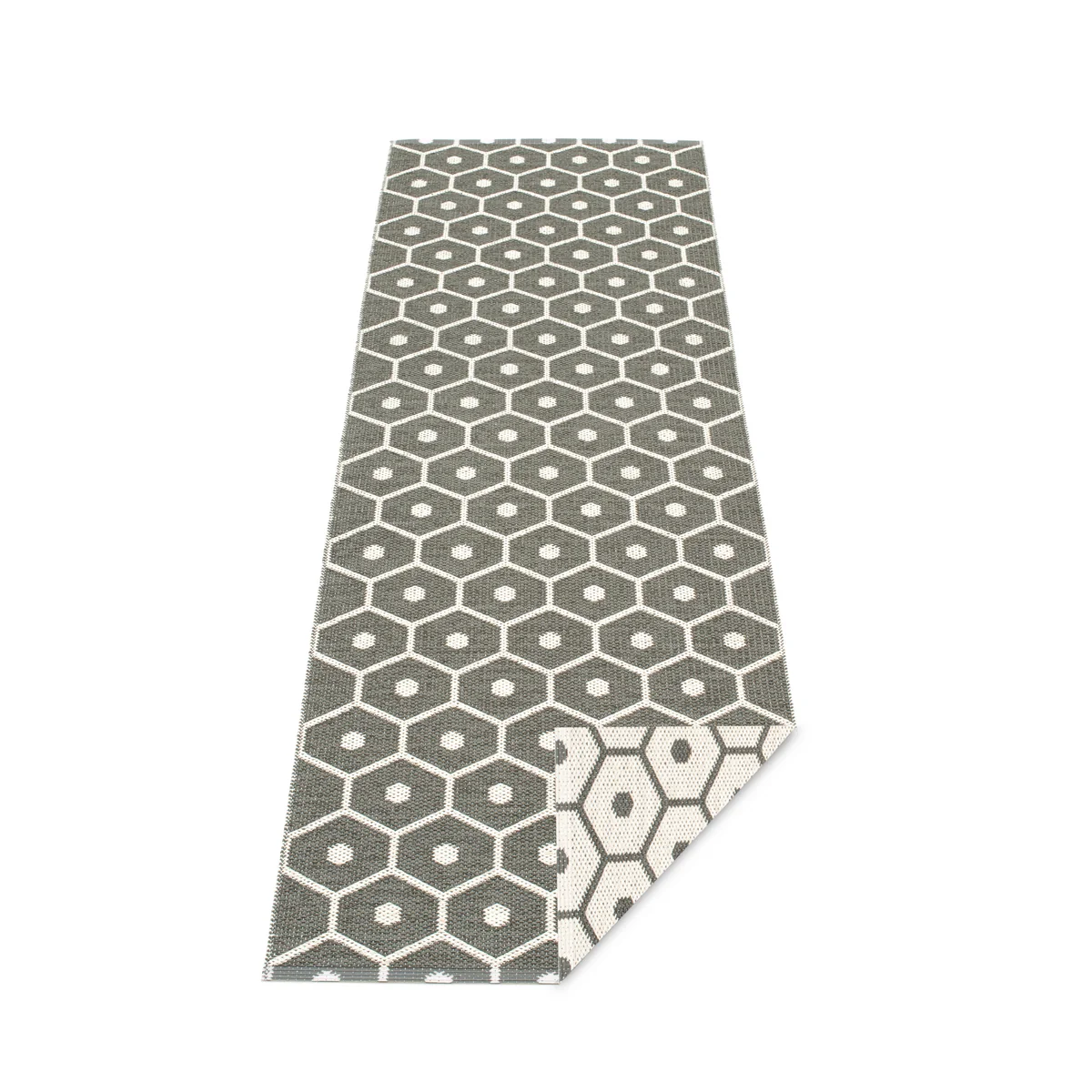 Pappelina - Honey Wendeteppich, 70 x 225 cm, pale turquois / vanilla