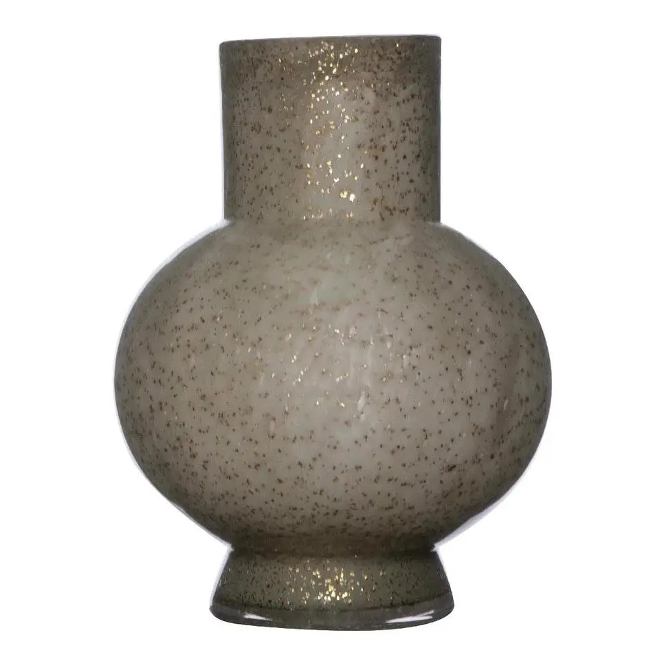 Hakbijl Glass Bloemenvaas Deborah - Goud - glas - D17 x H22 cm