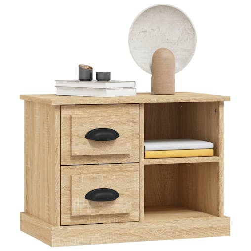 NNEVL Bedside Cabinet Sonoma Oak 60x35.5x45 cm