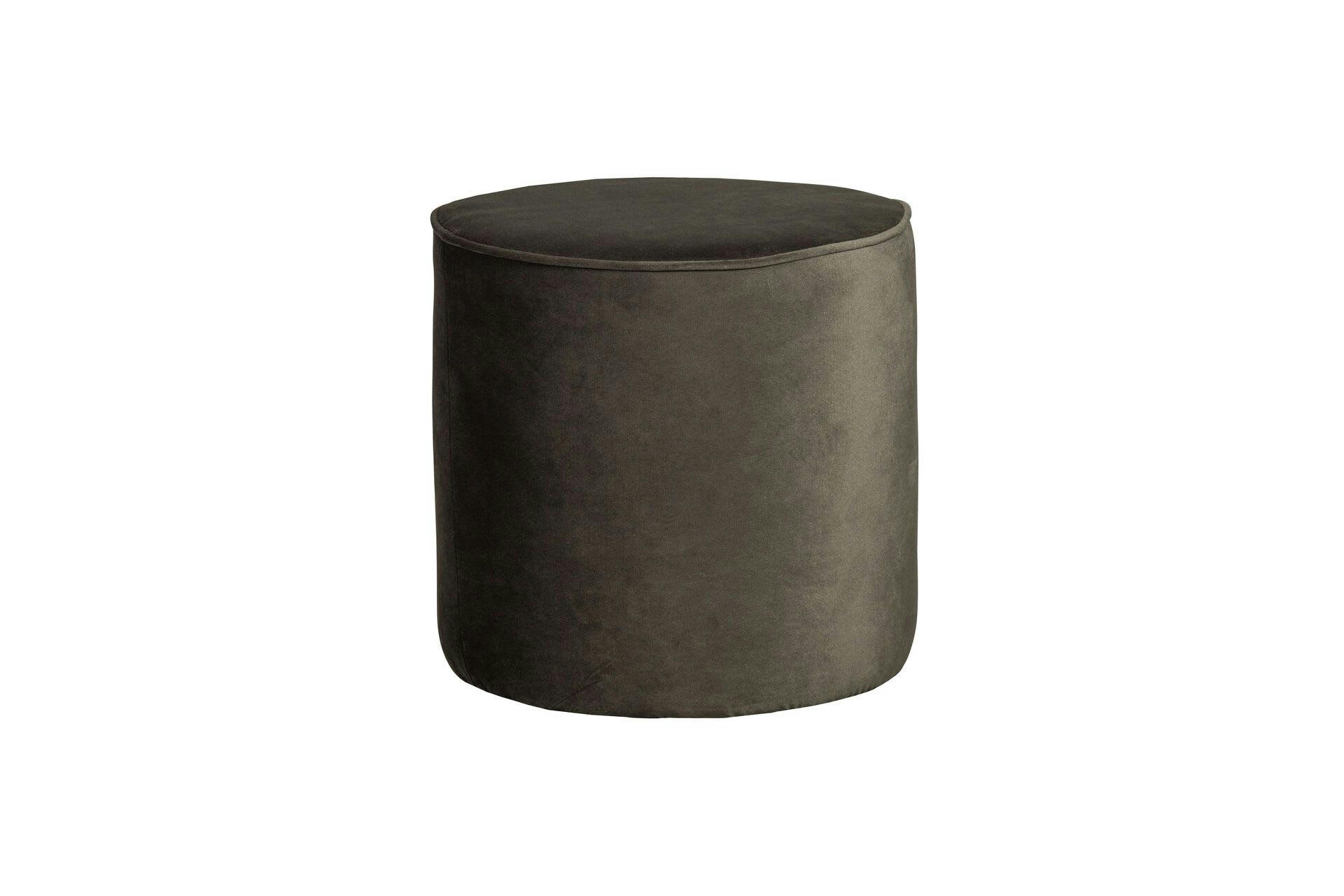 SARA - Pouf rond en velour vert