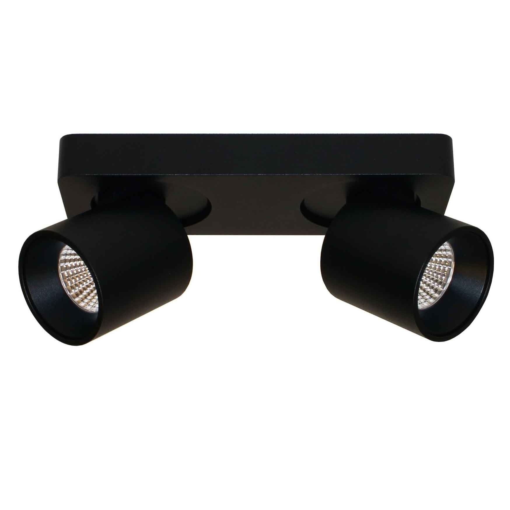Artdelight spot Laguna - 2 lichts - 22 x 9.5  cm - zwart