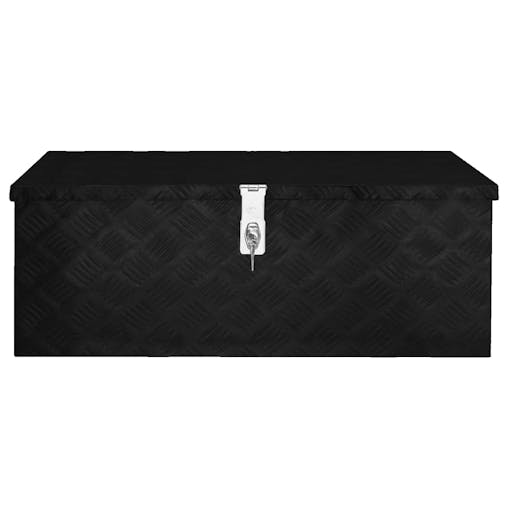 NNEVL Storage Box Black 80x39x30 cm Aluminium