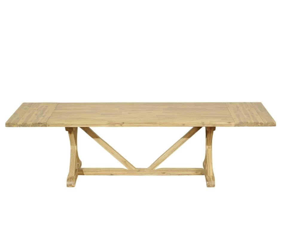 WALTER - Table en bois massif 10/14 couverts