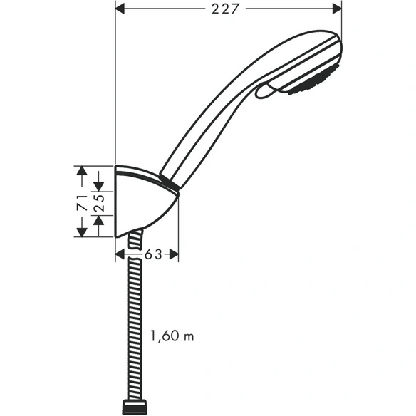 Brausehalter, »Crometta 85«, Vario, HxT: 33x23,4 cm, Kunststoff