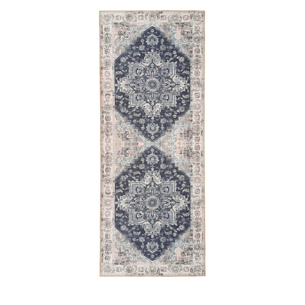 HAVANA - Tapis de couloir bleu 80x200cm