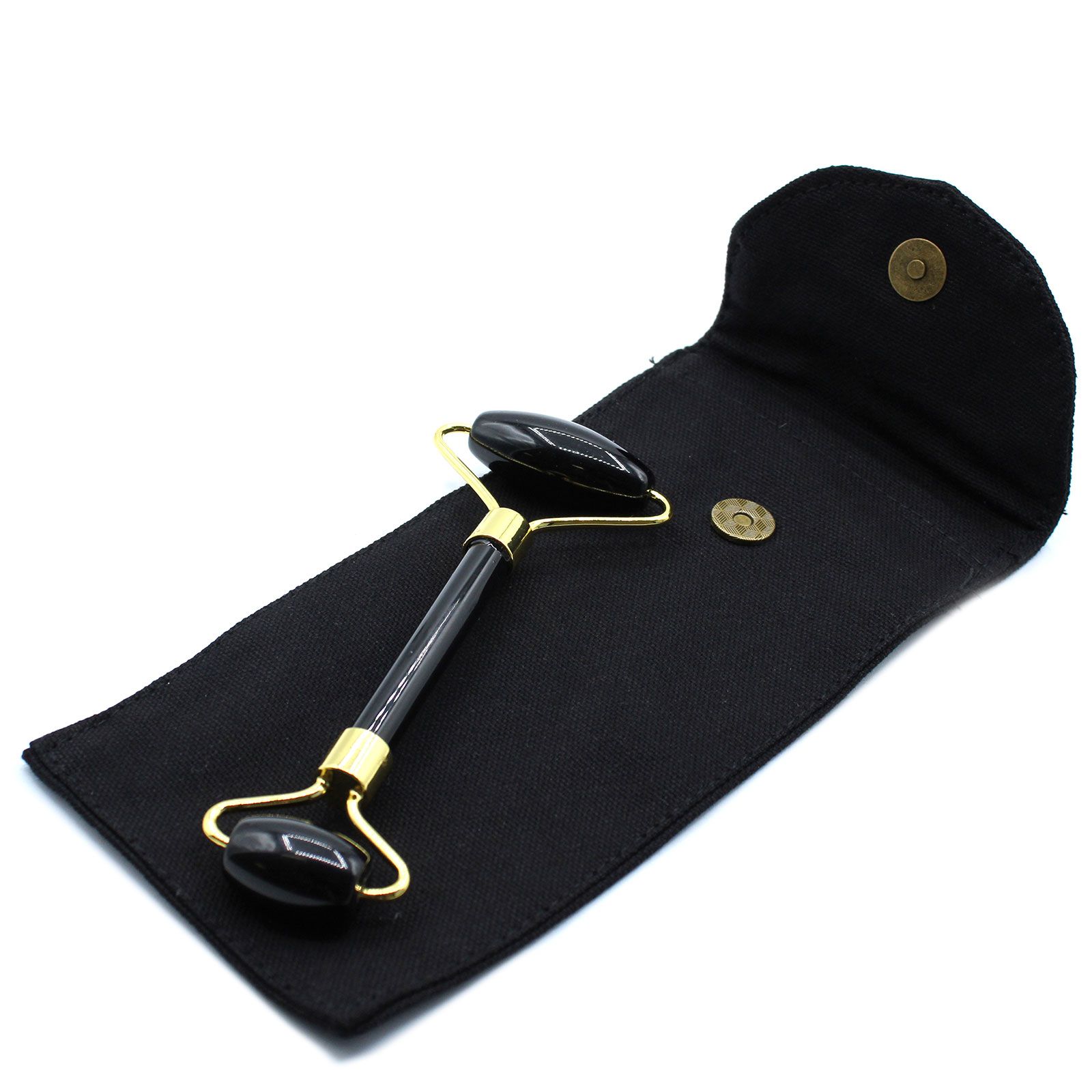 KDMD Gemstone Face Roller - Black Obsidian