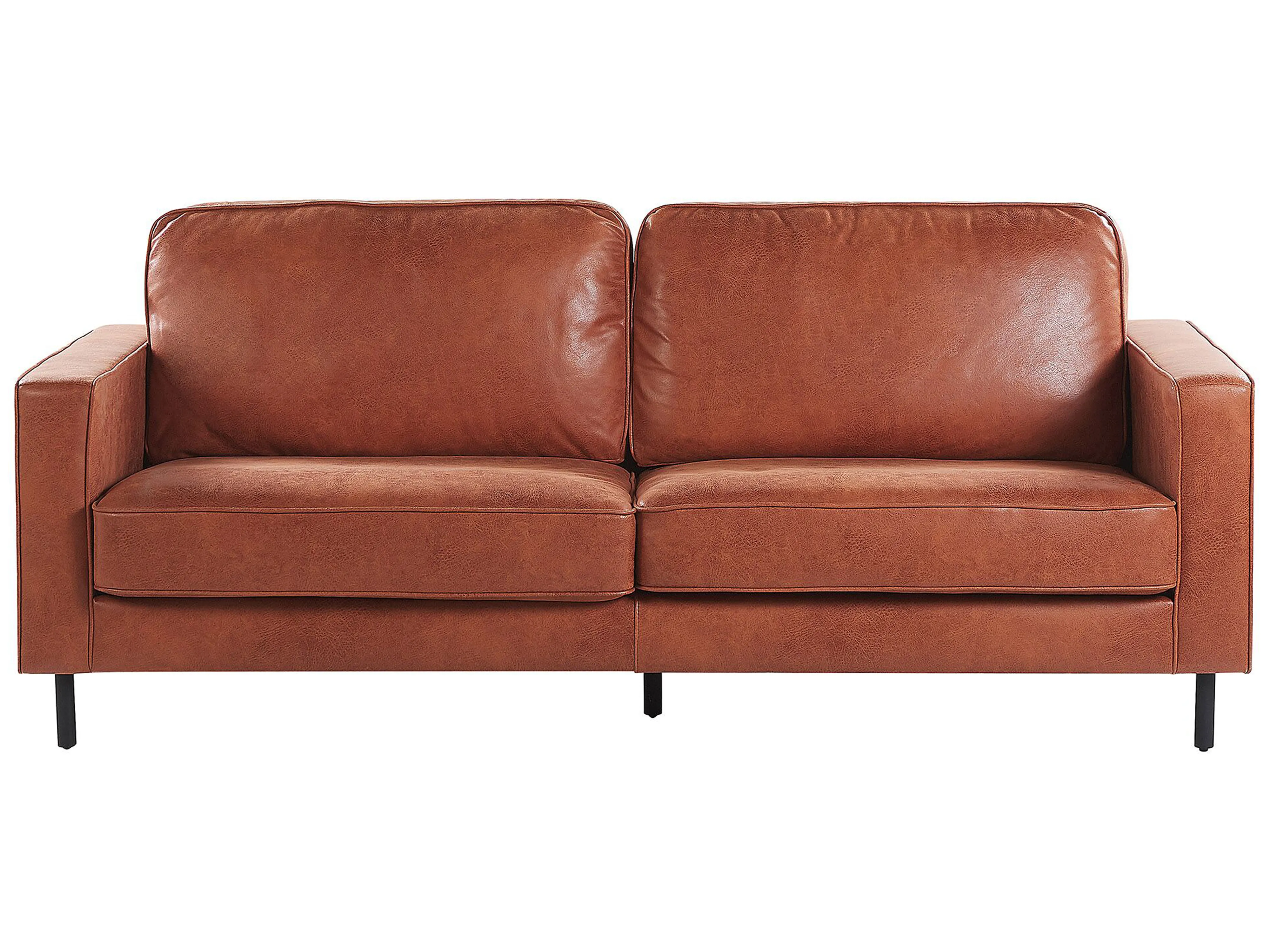 Armchair SAVALEN Faux Leather Golden Brown