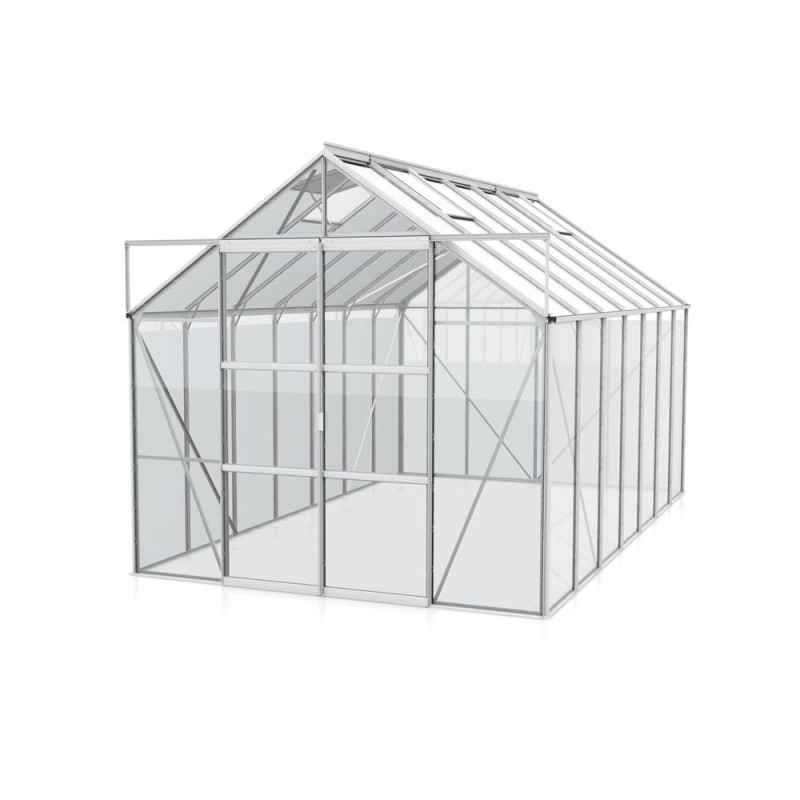 Serre en verre Uranus aluminium anodisé 11,5 m² VITAVIA