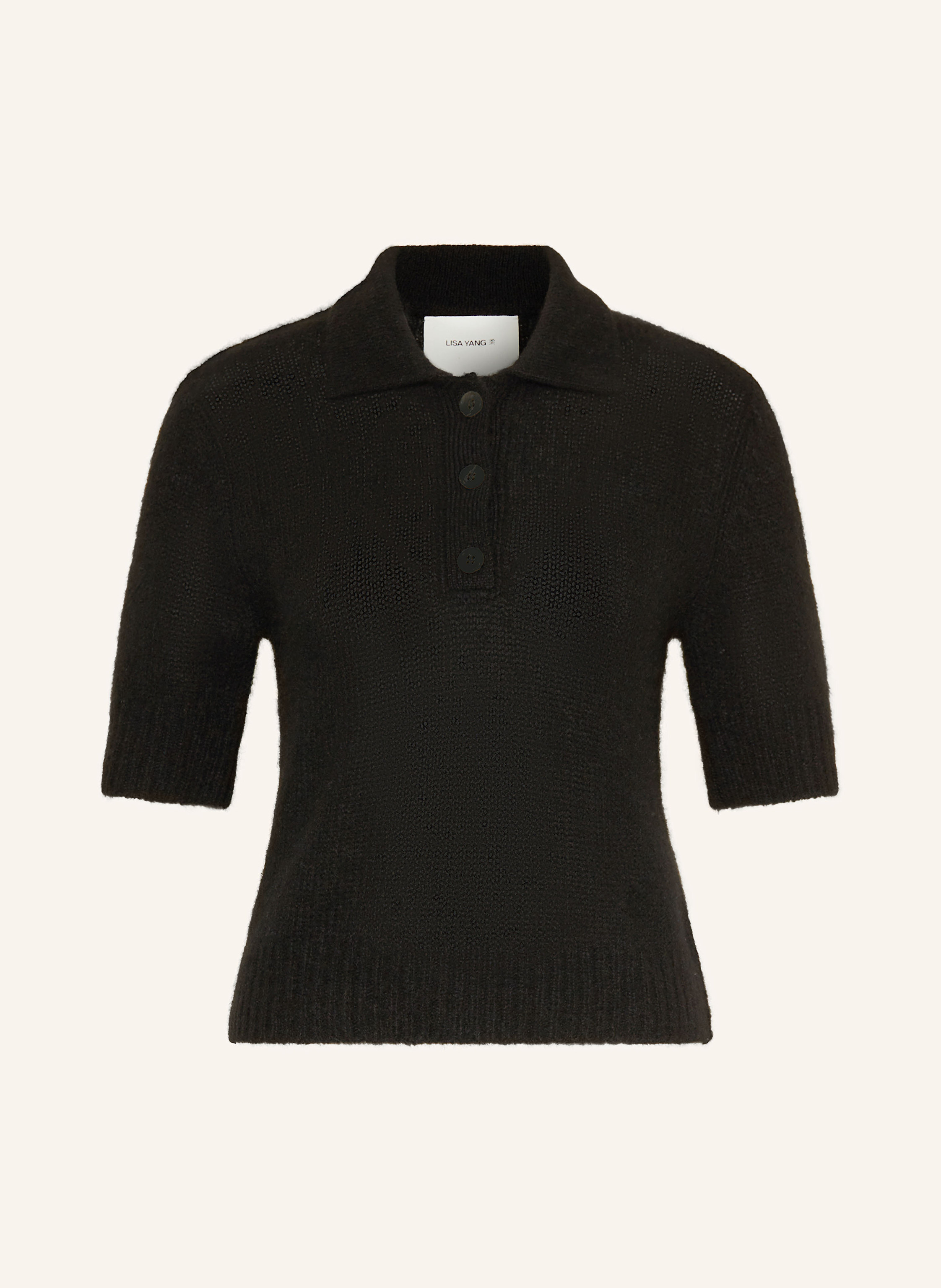 LISA YANG Strick-Poloshirt MASY aus Cashmere