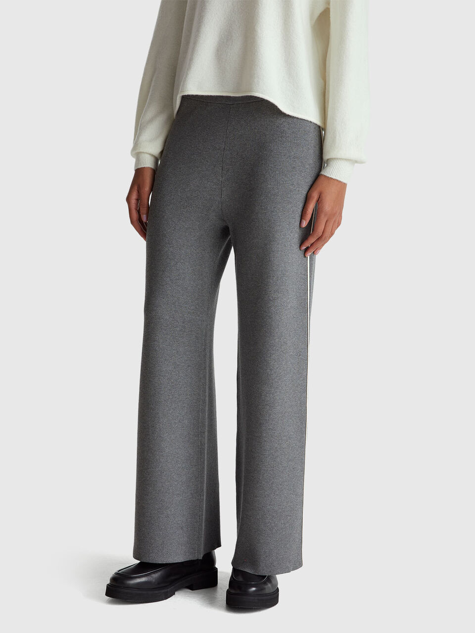 Palazzo trousers in viscose blend