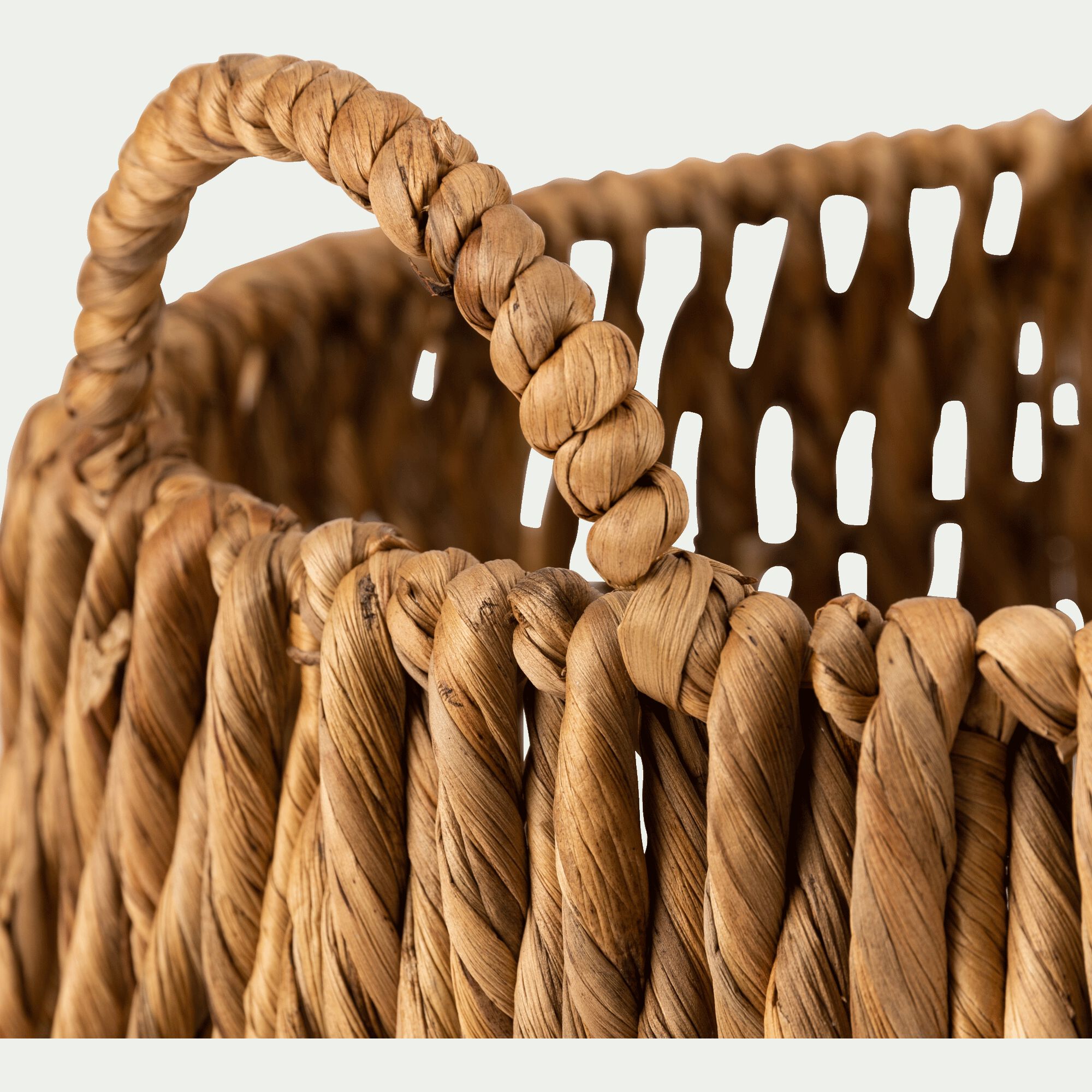 HAYE - Panier rond en jonc de mer tressé H37xD45cm - naturel