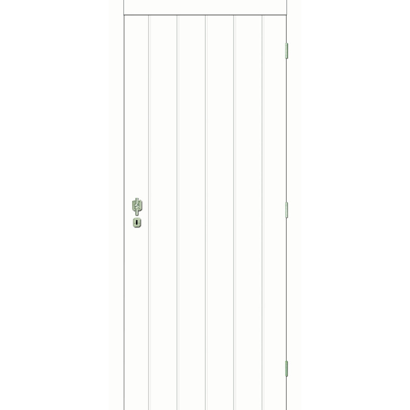 Bloc-porte à veinage vertical Moderne alvéolaire 63 cm THYS