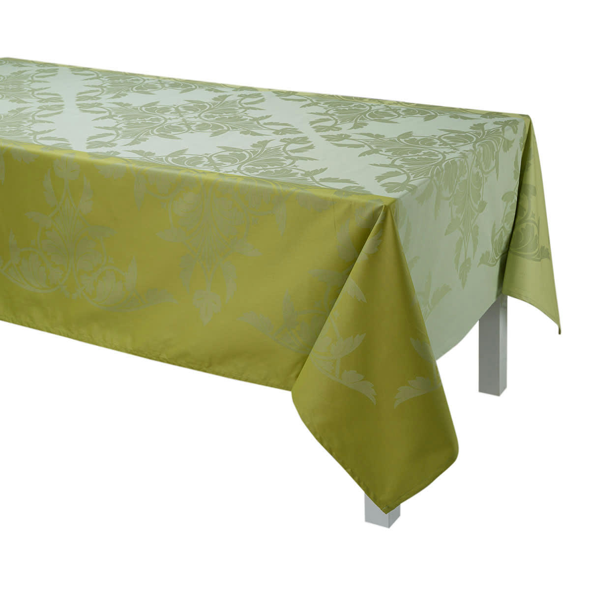 SYRACUSE - Nappe en coton sauge 175 x 320