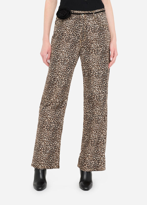Pantaloni baggy animalier