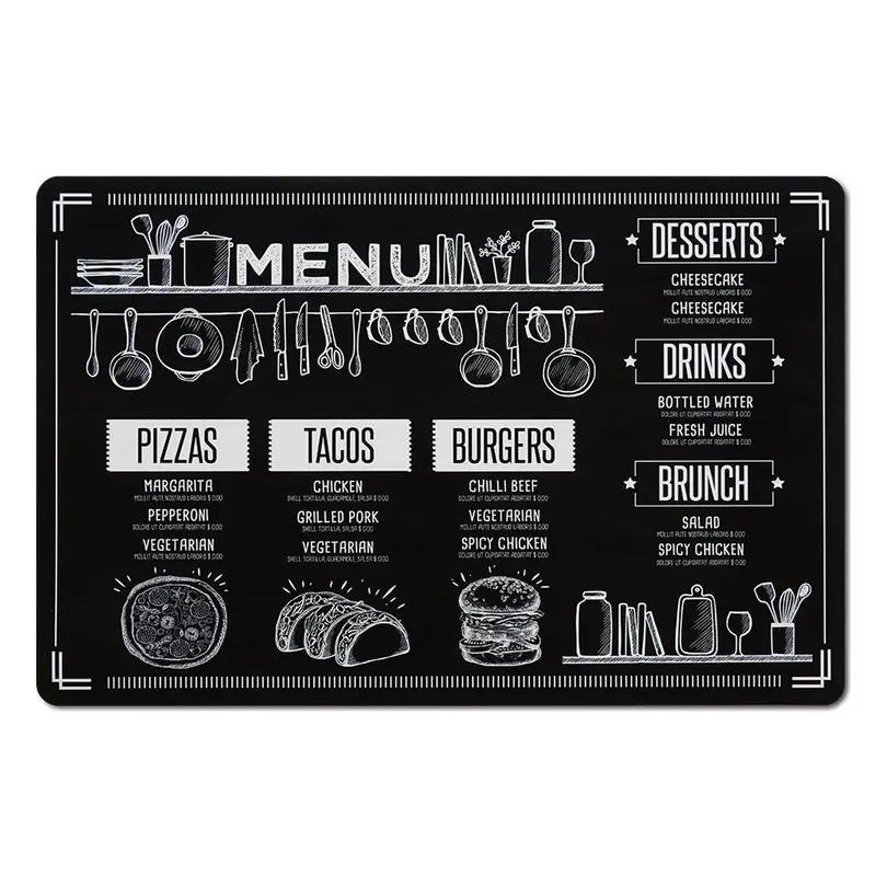 Tischset 6er-Set Menu