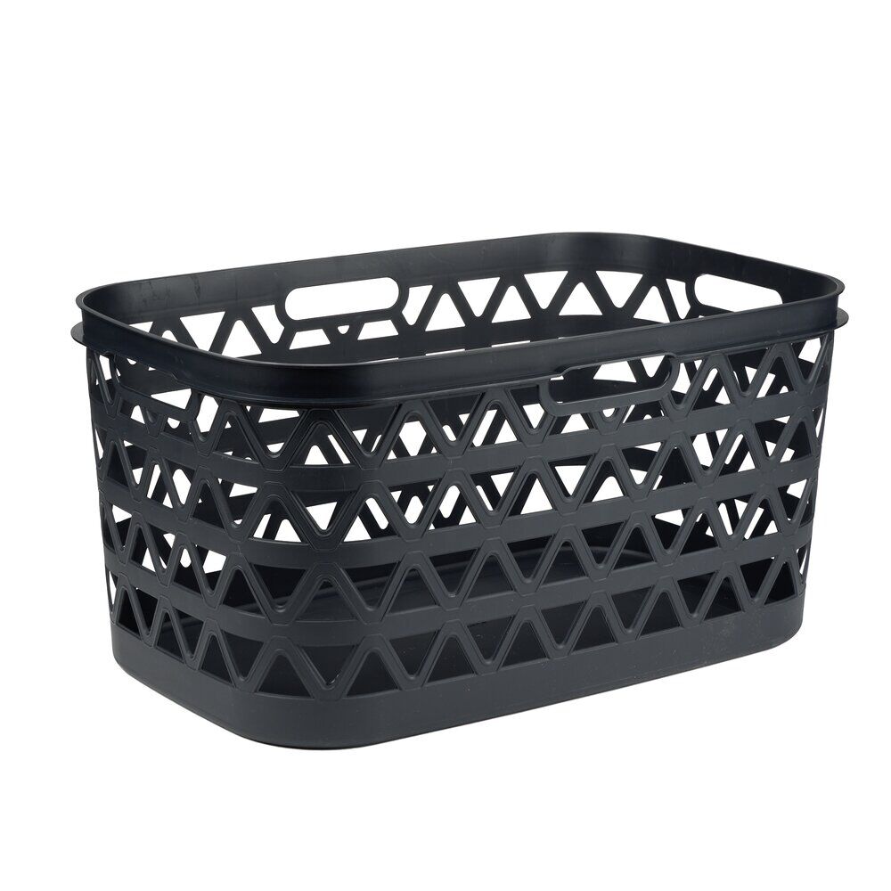 Panière à linge Oceanna plastique bleu 45L
